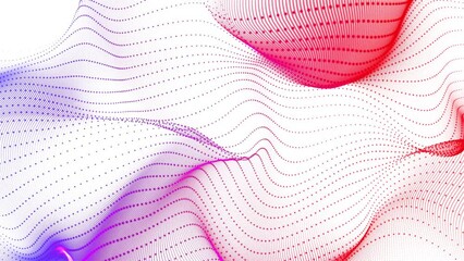 Poster - Abstract motion digital multicolor dots wave animated futuristic technology background. Abstract dots background with seamless loop