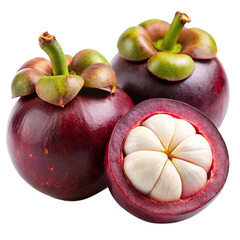 mangosteen isolated on white