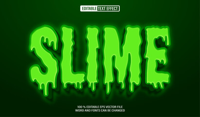 Poster - Editable 3d text style effect - Halloween Slime Creepy s text effect Template