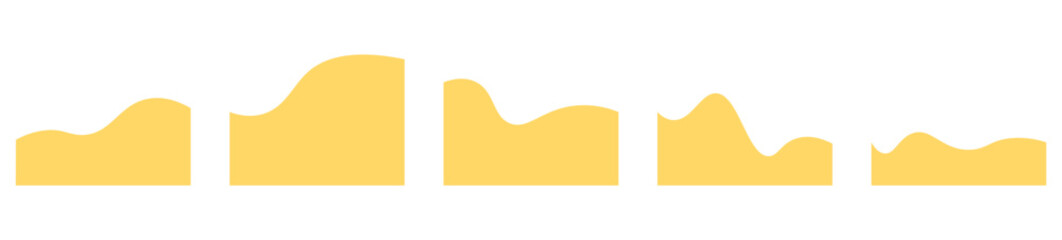 Wall Mural - yellow wavy border card envelope blank decoration banner collection design vector