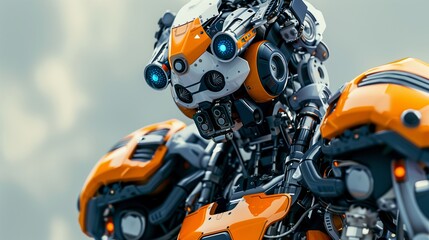 Poster - a robot combines elements for a unique and innovative look.