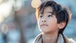 © pinkrabbit - photo portrait of a handsome young Asian model teen boy looking forward. child ad with copy space, cute, kids, children