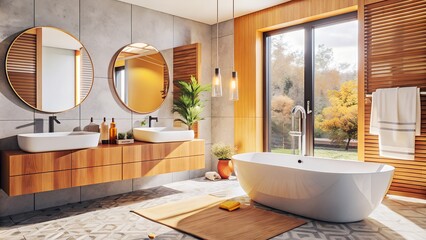 Wall Mural - bathroom design