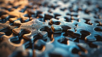 Wall Mural - a close up of a puzzle piece