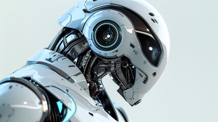 Poster - a futuristic robot with a sleek design, blending advanced tech and modern aesthetics, offers top eff