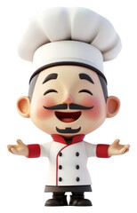 Poster - PNG  Chineses chef figurine human white background.