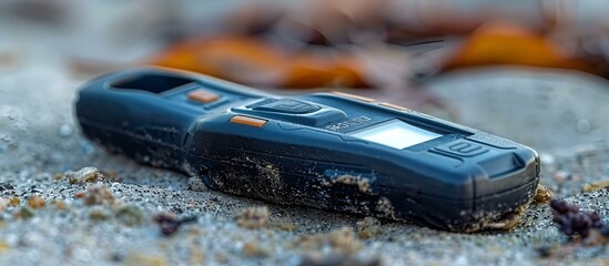 Wall Mural - Cell phone laying on the ground