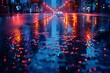 © Hassan - a city street at night with a lot of rain.