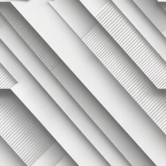 Poster - Abstract geometric shapes and lines in white and gray color palette
