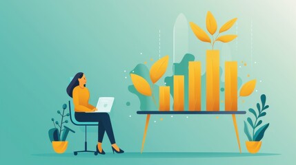 Poster - Venture capital, investors evaluating proposals, flat design illustration