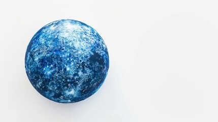Wall Mural - This image shows a blue planet with a highly detailed surface and cosmic surrounding, highlighting celestial features and creating a visually mesmerizing and intriguing scene.