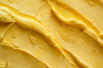 Wall Mural - Close up of a yellow surface texture of banana Ice cream