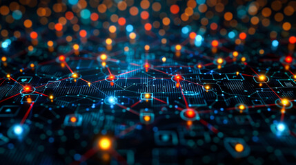 background digital line connected for networking or social media