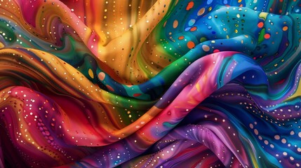 Poster - A rainbow combined with other patterns creates a vibrant, eye-catching, and stylish design.