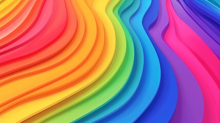 Poster - rainbow patterns in modern graphic design add vibrant, eye-catching elements, diversity, and positiv