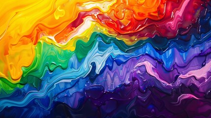 Poster - rainbow-themed artwork boasts bold designs, vibrant colors, and emotions, celebrating creativity and
