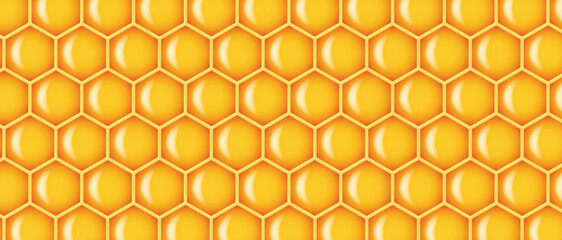 Honeycombs texture vector seamless pattern background