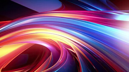 Canvas Print - abstract light background, glowing light trails