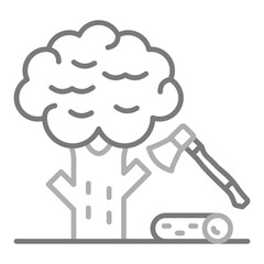 Sticker - Tree cutting Icon