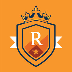 Aufkleber - A single Royal Badge Logo letter