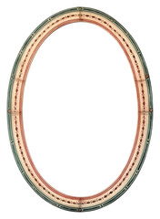 Wall Mural - PNG Vintage frame chinese oval white background photography.