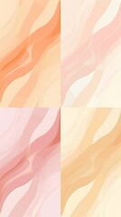 Wall Mural - Abstract pastel wave backgrounds collection in orange, pink, and yellow shades