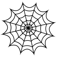 Wall Mural - An intricate web spun by a spider vector silhouette 