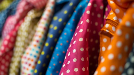 Poster - polka dot fabric adds a stylish, playful touch to outfits, making it popular for both casual and for