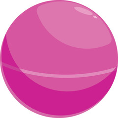 Poster - simple cartoon like pink sphere representing a stylized planet icon