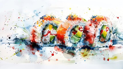 Sticker - abstract watercolor background