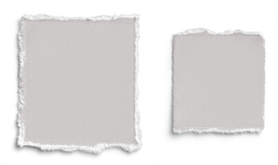 Poster - Pale Grey Deckled Edge Square Paper