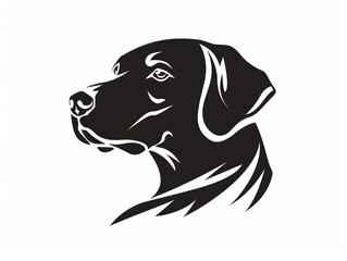 Sticker - black and white dog