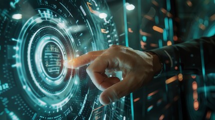Poster - Biometric security system, emphasizing advanced authentication methods