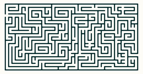 Labyrinth vector rectangle shape. Maze (labyrinth) game illustration