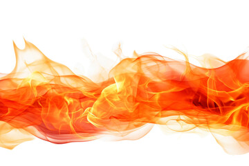 Leinwandbilder - Close-up of raging fire flames Isolated on white background