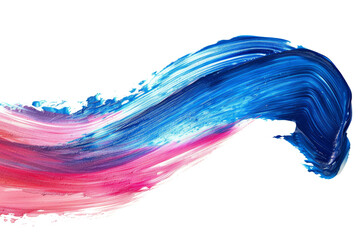 Poster - Colorful brush stroke of red and blue paint, abstract pattern Isolated on white background