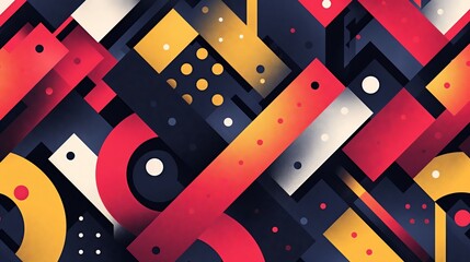 Poster - modern patterns in graphic design blend minimalism, bold geometry, and vibrant colors for a stylish 