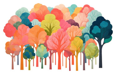 Sticker - PNG Plant paper tree art.