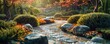 © Настя Шевчук - Tranquil Japanese garden with a winding stone path, 4K hyperrealistic photo