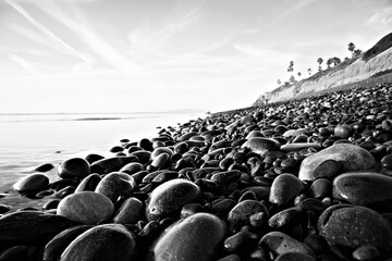 sea and rocks at Carlsbad beach