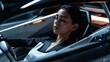 © CYBERPINK - Woman Relaxing in Modern Car Interior With Eyes Closed