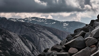 Poster - natural dark granite stone texture background