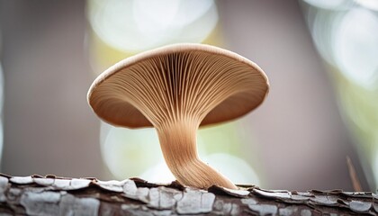 Canvas Print - close up of a brown mushroom showing the mushrooms gills