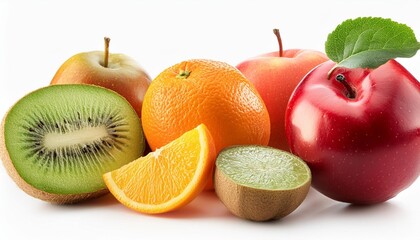 Canvas Print - ripe fruits isolated on white background