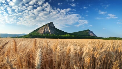 Sticker - wheat field at extinct volcanoes hungary