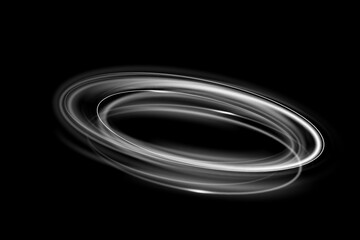 Poster - White shiny sparks of spiral wave. Imitation of the exit of cold air from the air conditioner. Vector illustration stream of fresh wind.