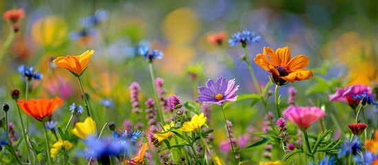 Wall Mural - Vibrant Wildflower Meadow