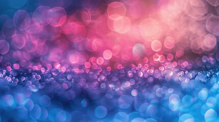 Wall Mural - Abstract Bokeh Background with Pink and Blue Lights