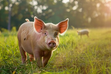 Pig s leg in field grass