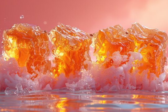 Gelatinous Font letters appear gelatinous, wobbling